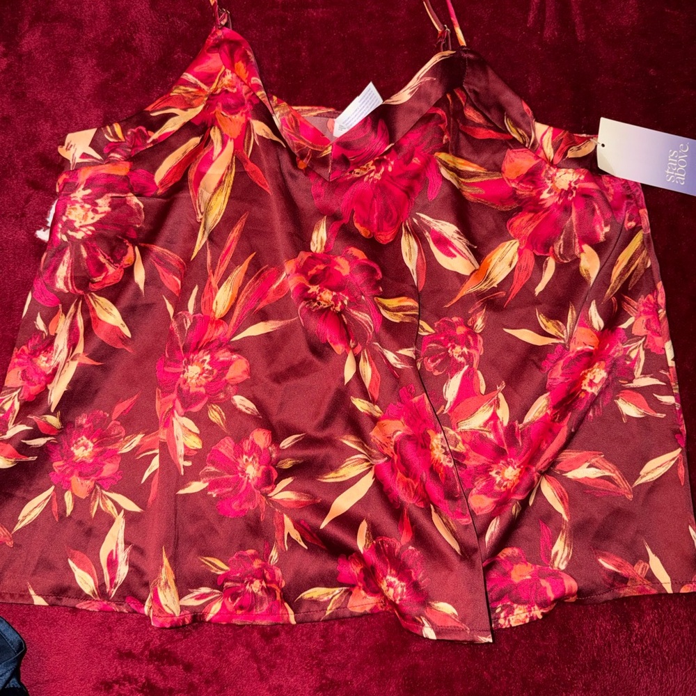 NWT Floral Satin Cami & Shorts Pajama Set